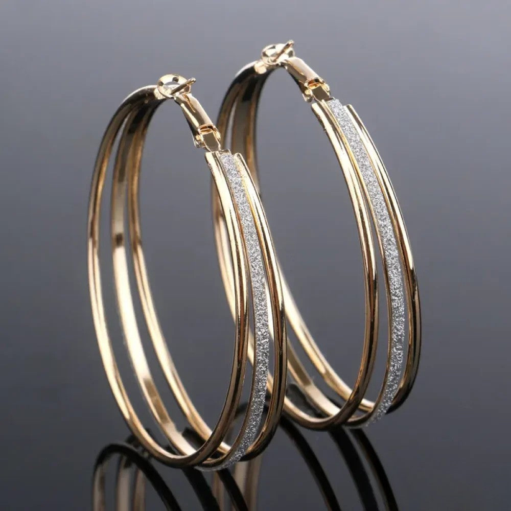 Women’s Earrings, Polished Metal, Radiant Stone, Durable Jewelry