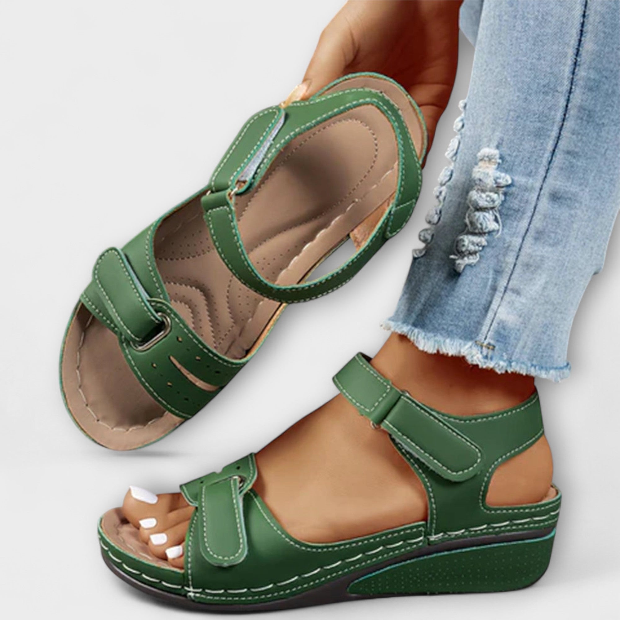 Women’s Ergonomic Comfort Sandals, Adjustable Straps, Non-Slip Sole, Breathable, Durable, Versatile Design