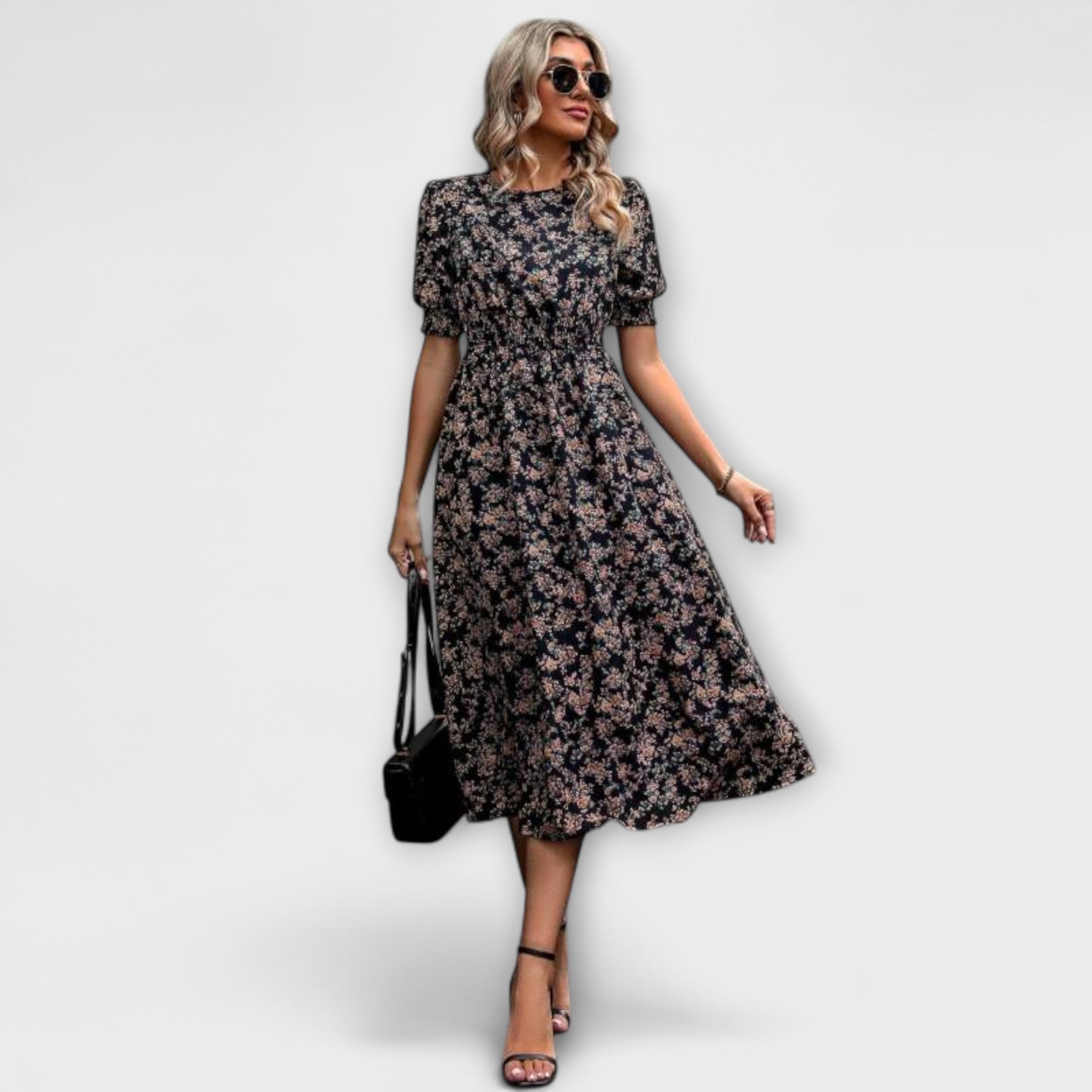 Women’s Floral Dress, Relaxed Fit, Soft Breathable Fabric, Feminine Details
