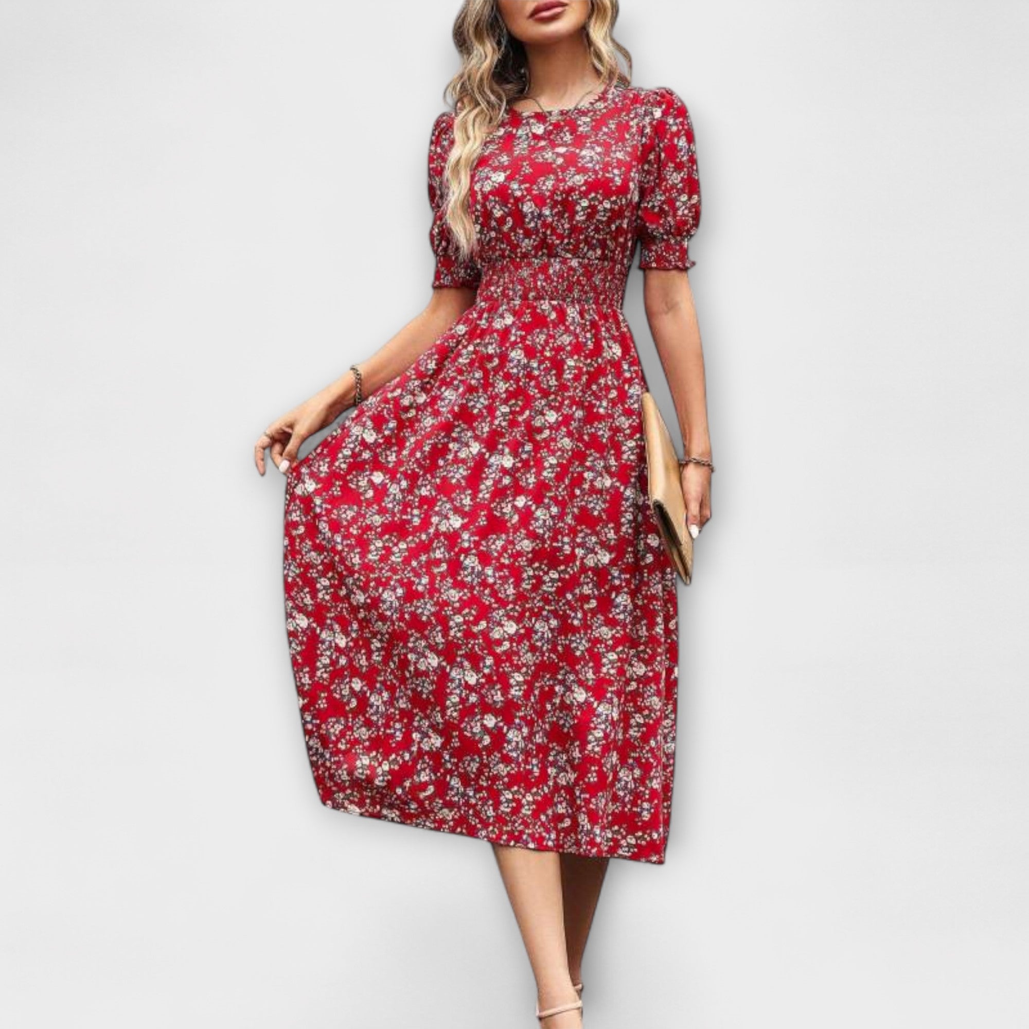 Women’s Floral Dress, Relaxed Fit, Soft Breathable Fabric, Feminine Details