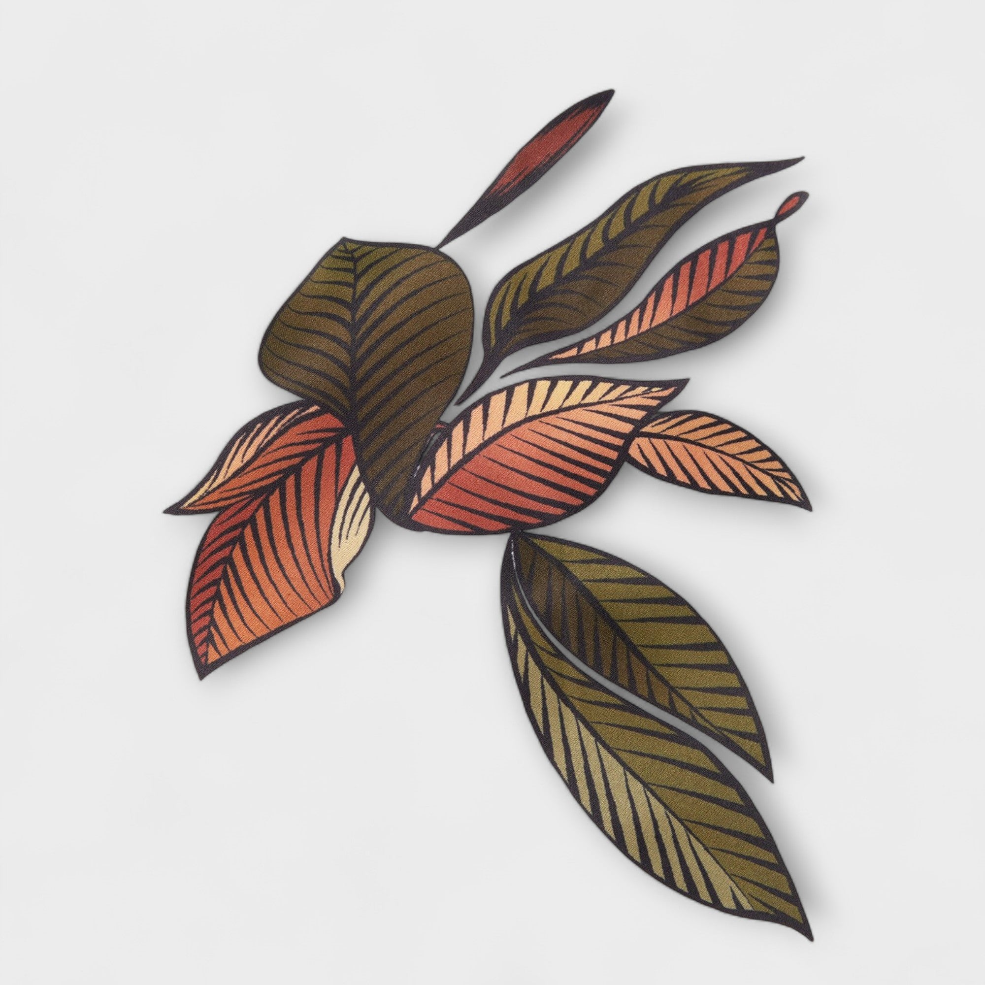 Women’s Leaf Print Sleeveless Midi Dress, V-Neckline, Regular Fit, Polyester, Adjustable Waist Tie, High Slit, Fully Lined