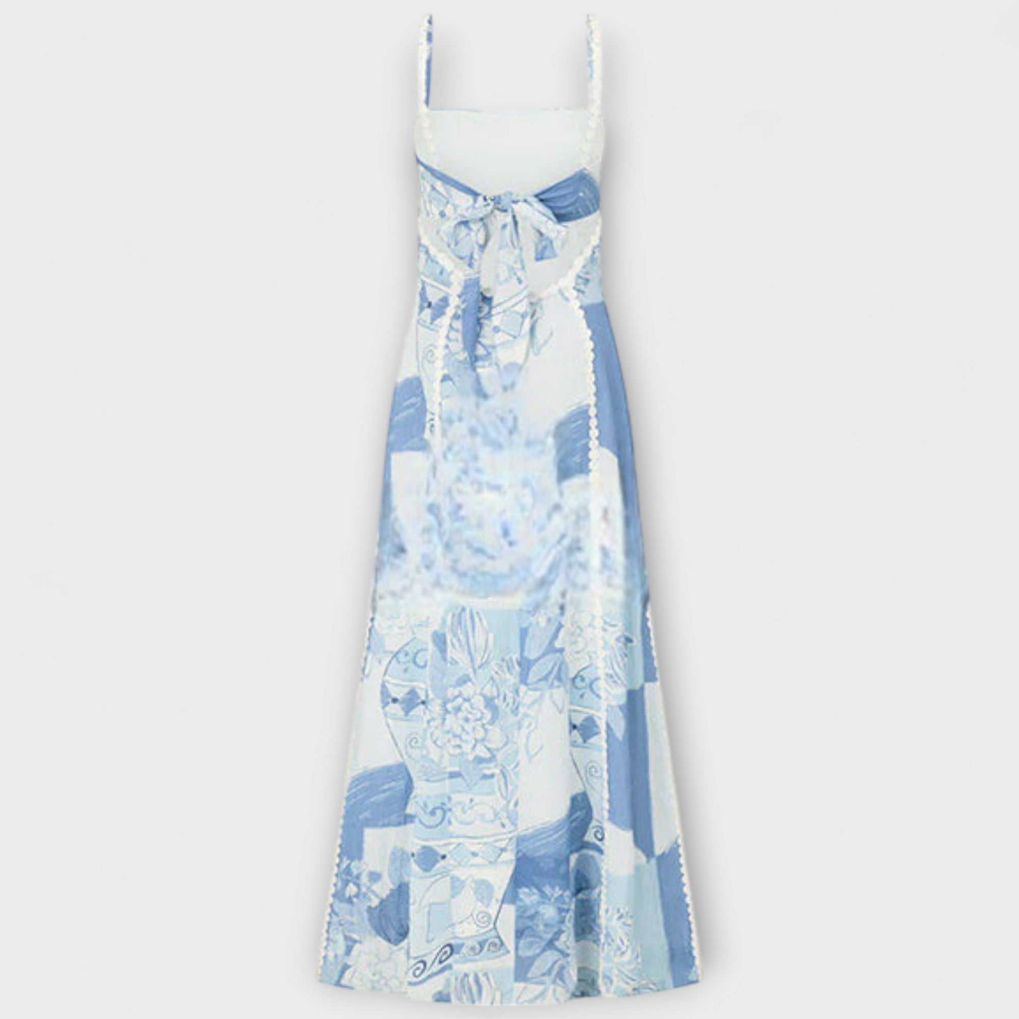 Women’s Linen Blend Maxi Dress, Sleeveless, Square Neckline, Ankle-Length, Flattering Fit