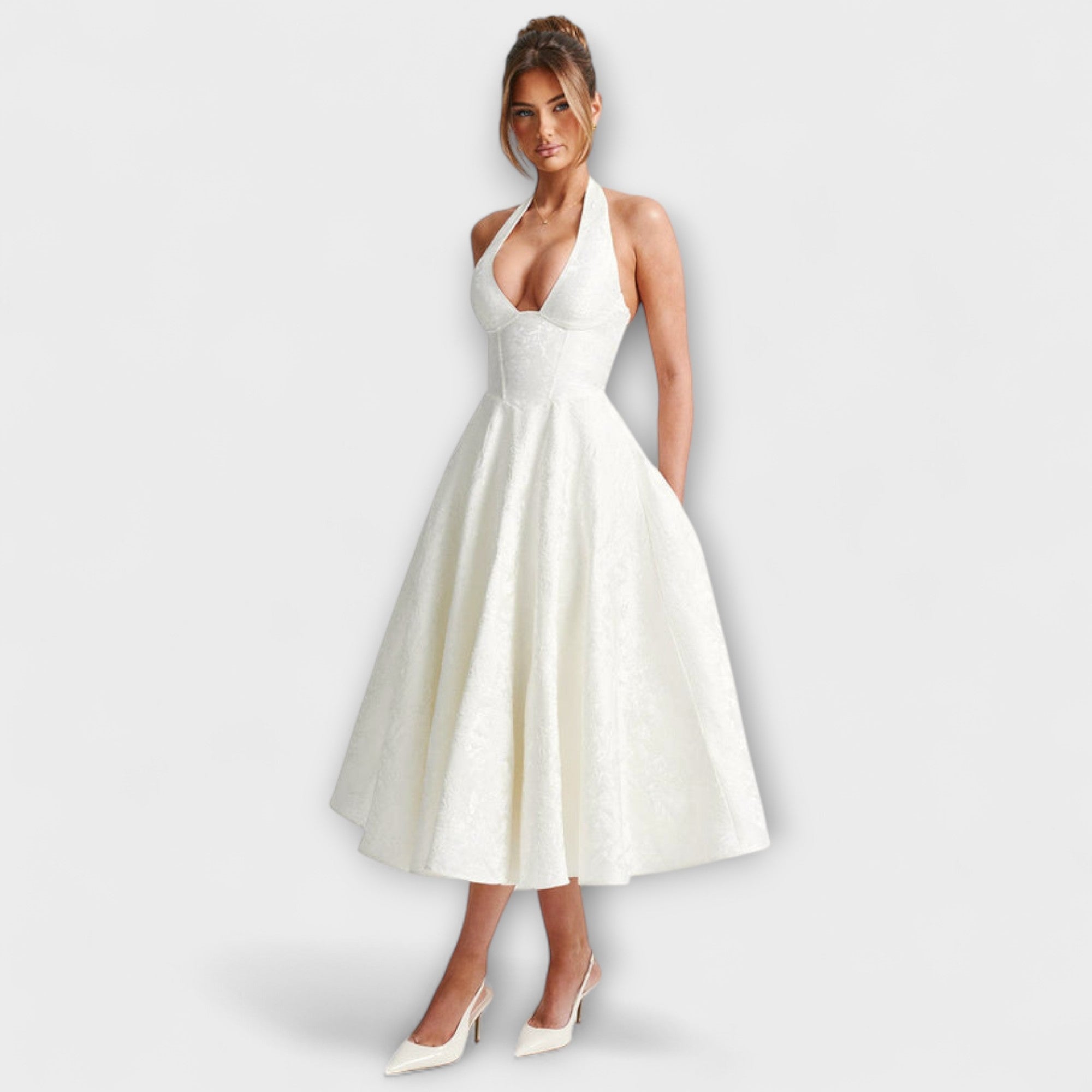 Women’s Midi Dress Sleeveless, Breathable Woven Blend, Soft Neckline, Flattering Fit