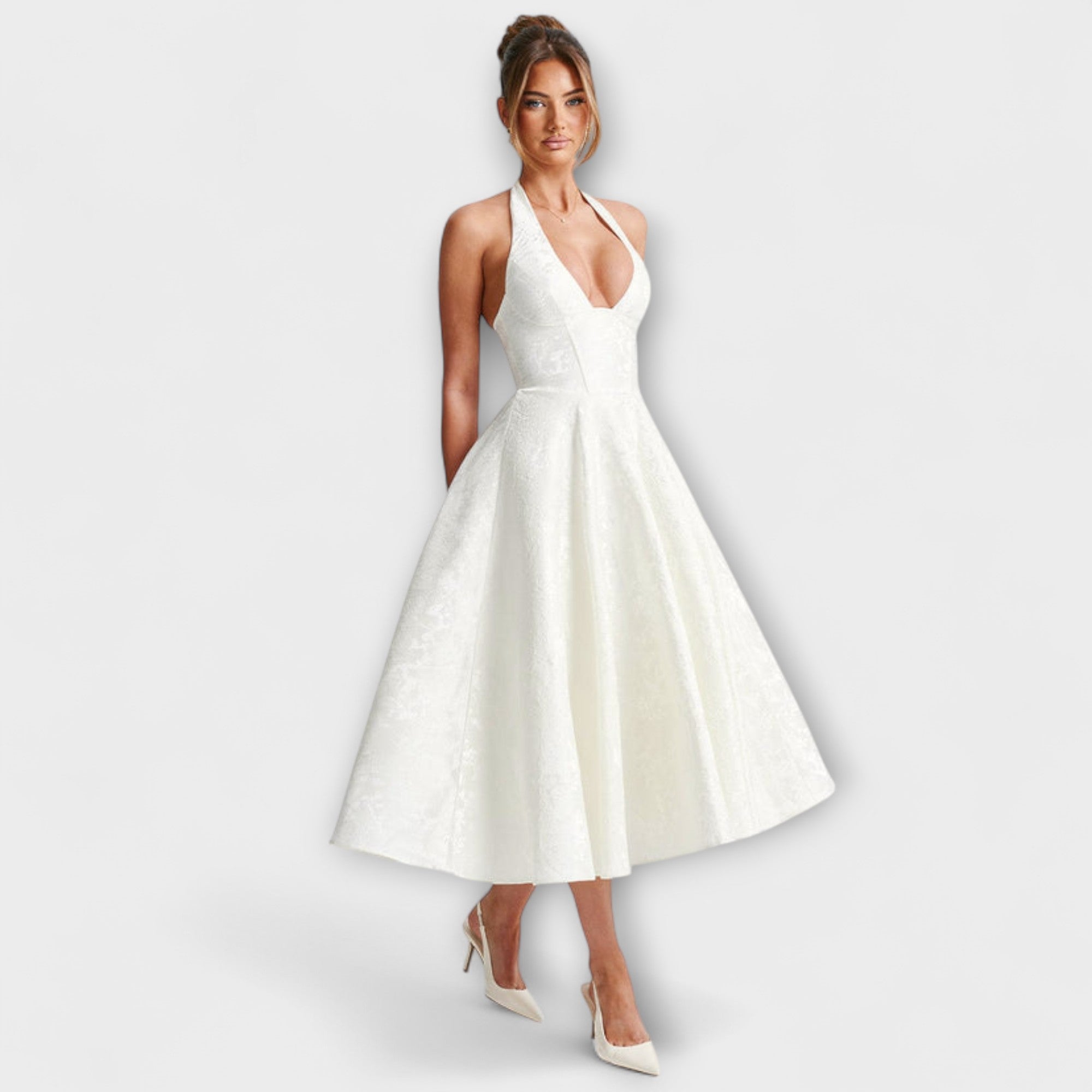 Women’s Midi Dress Sleeveless, Breathable Woven Blend, Soft Neckline, Flattering Fit