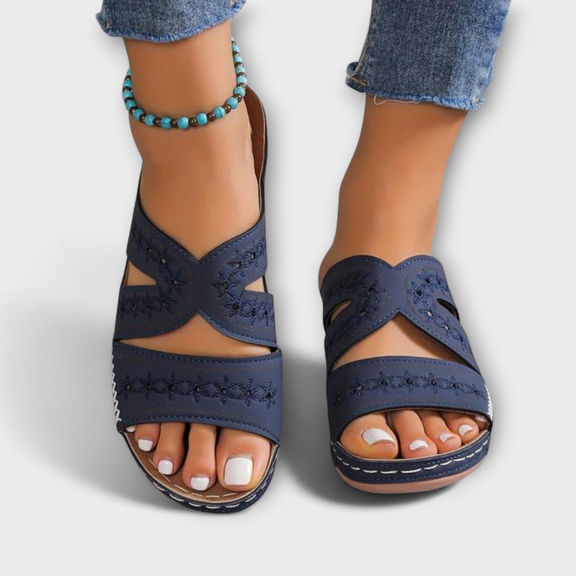 Women’s Sandals, Supportive Cushioned Insole, Comfortable Fit, Wide Back for Stability