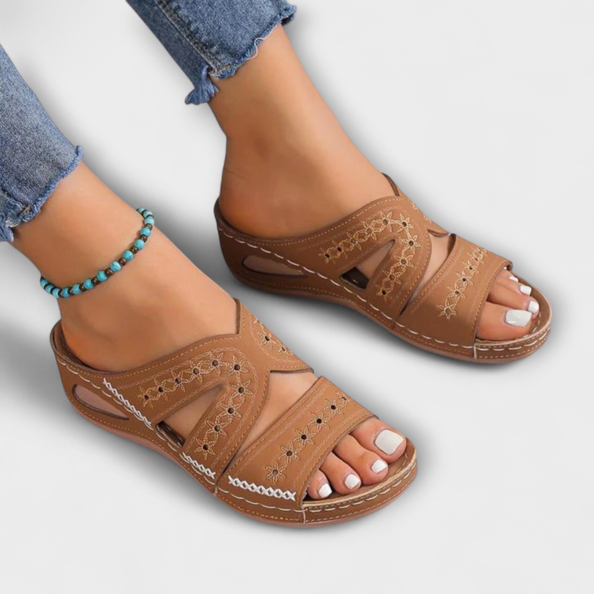 Women’s Sandals, Supportive Cushioned Insole, Comfortable Fit, Wide Back for Stability