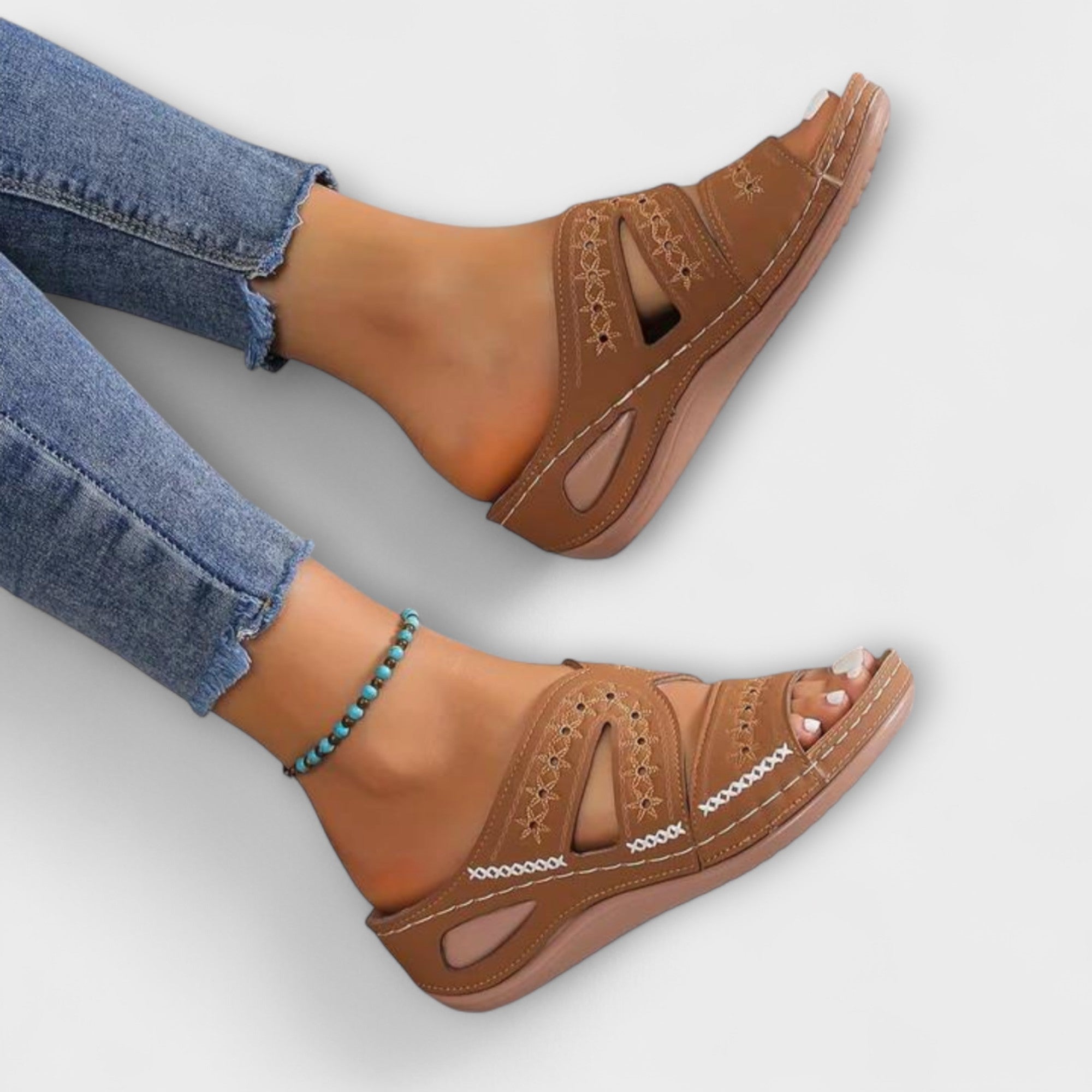 Women’s Sandals, Supportive Cushioned Insole, Comfortable Fit, Wide Back for Stability