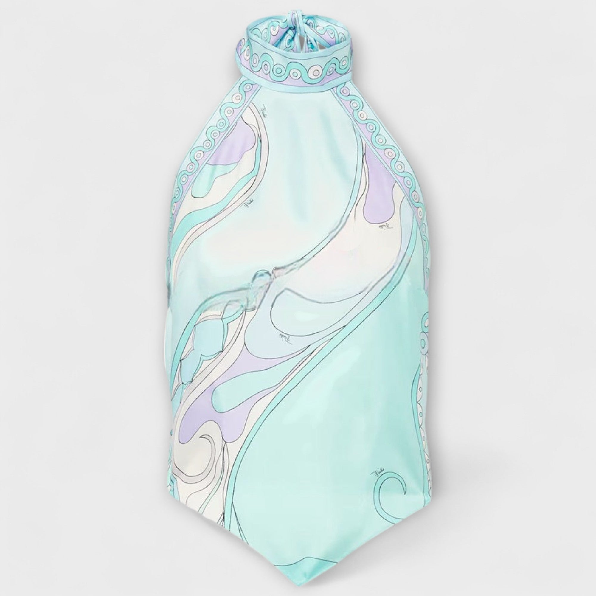 Women’s Satin Calf-Length Dress, Sleeveless, Halter Neck, Relaxed Fit