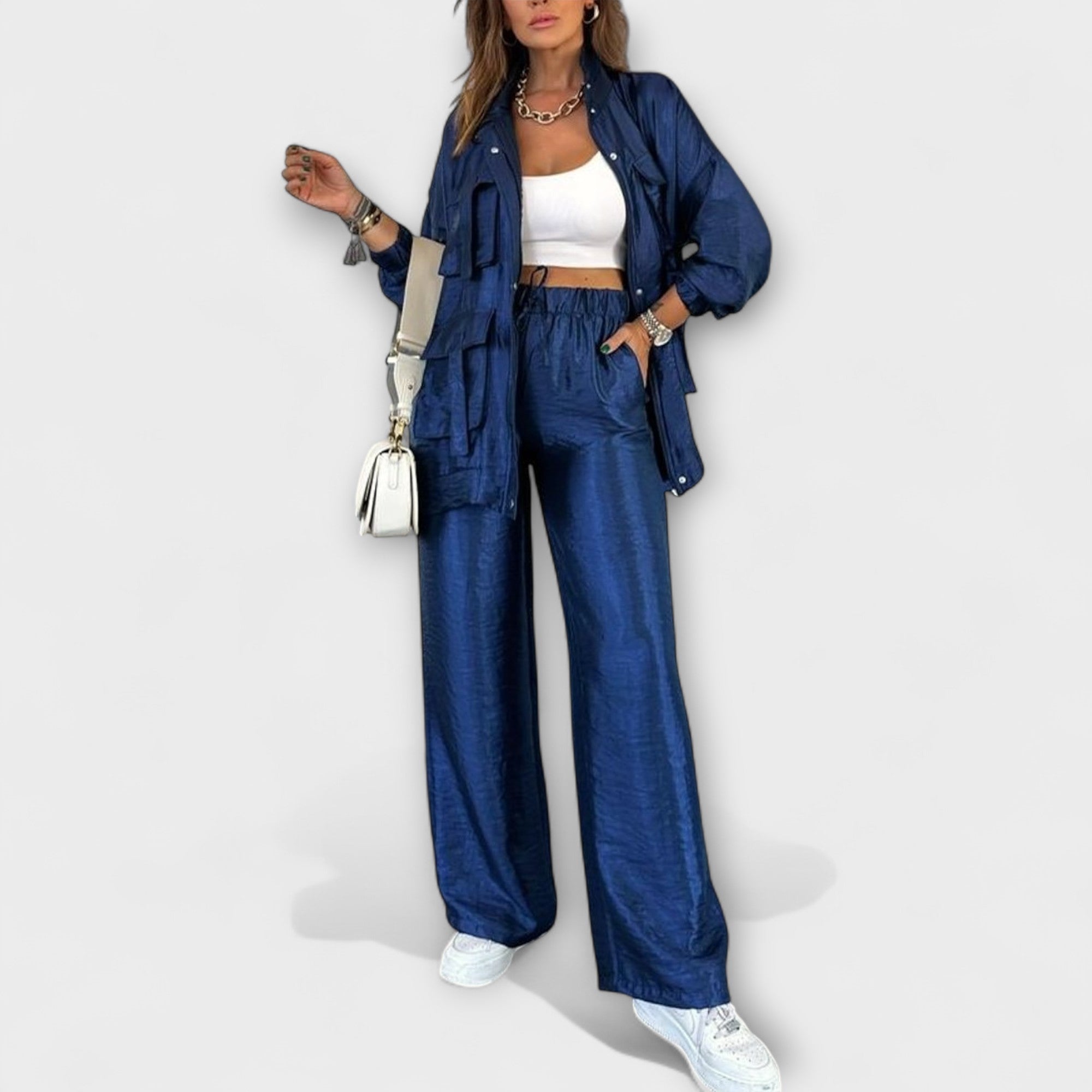 Women’s Tailored Fit Dress, Lightweight, Breathable Fabric, Functional Pockets, Modern Design