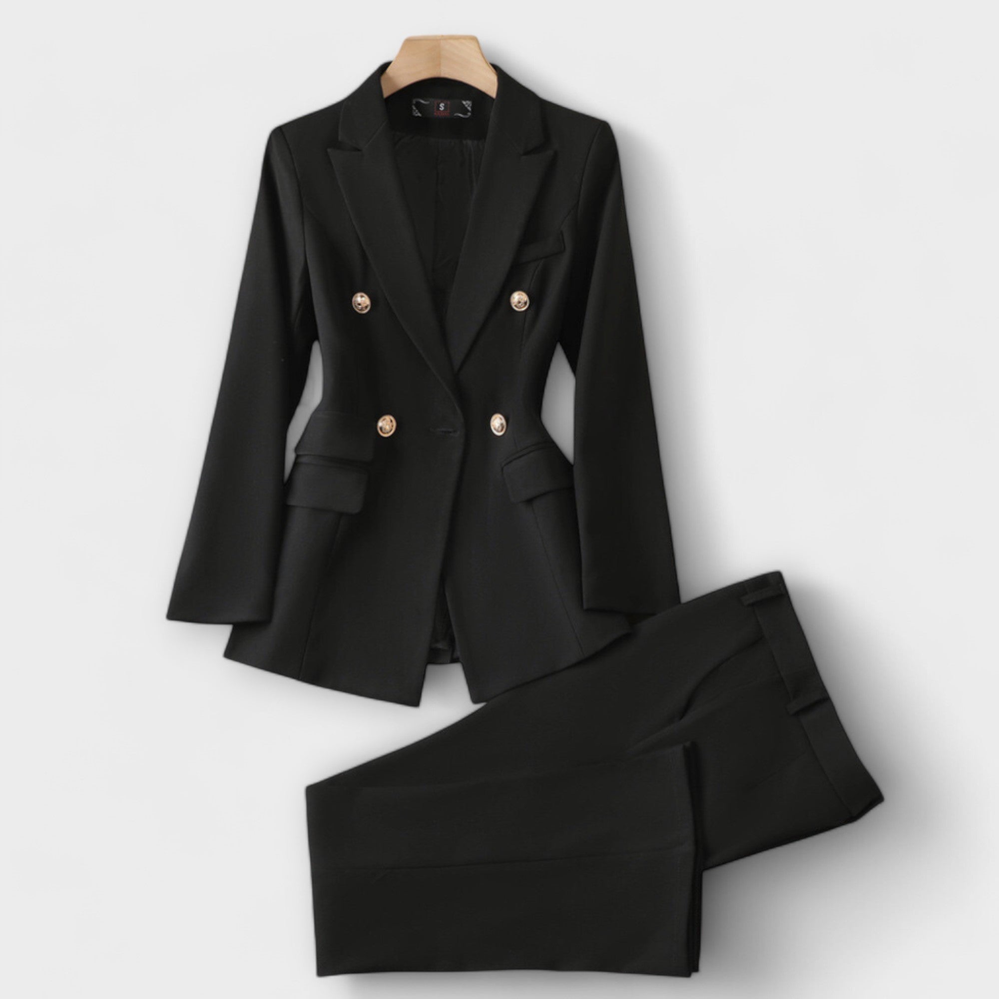 Women’s Tailored Suit Set, Blazer and Trousers, Breathable Fabric, Comfortable Fit