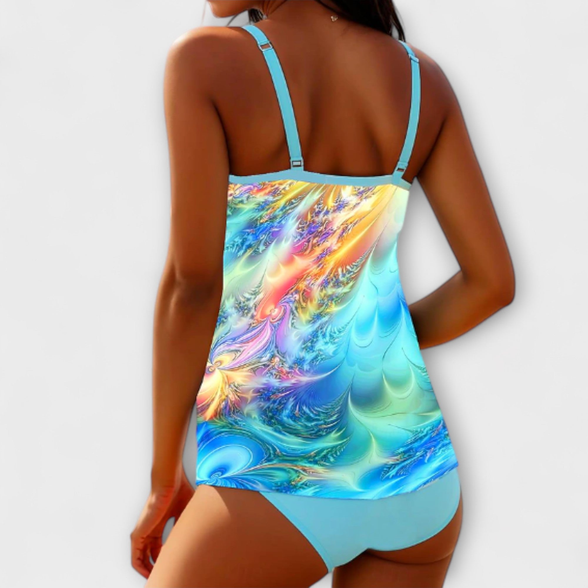 Women’s Tankini, Sleeveless, Scoop Neckline, Flattering Fit, Quick-Drying, Supportive Swimwear
