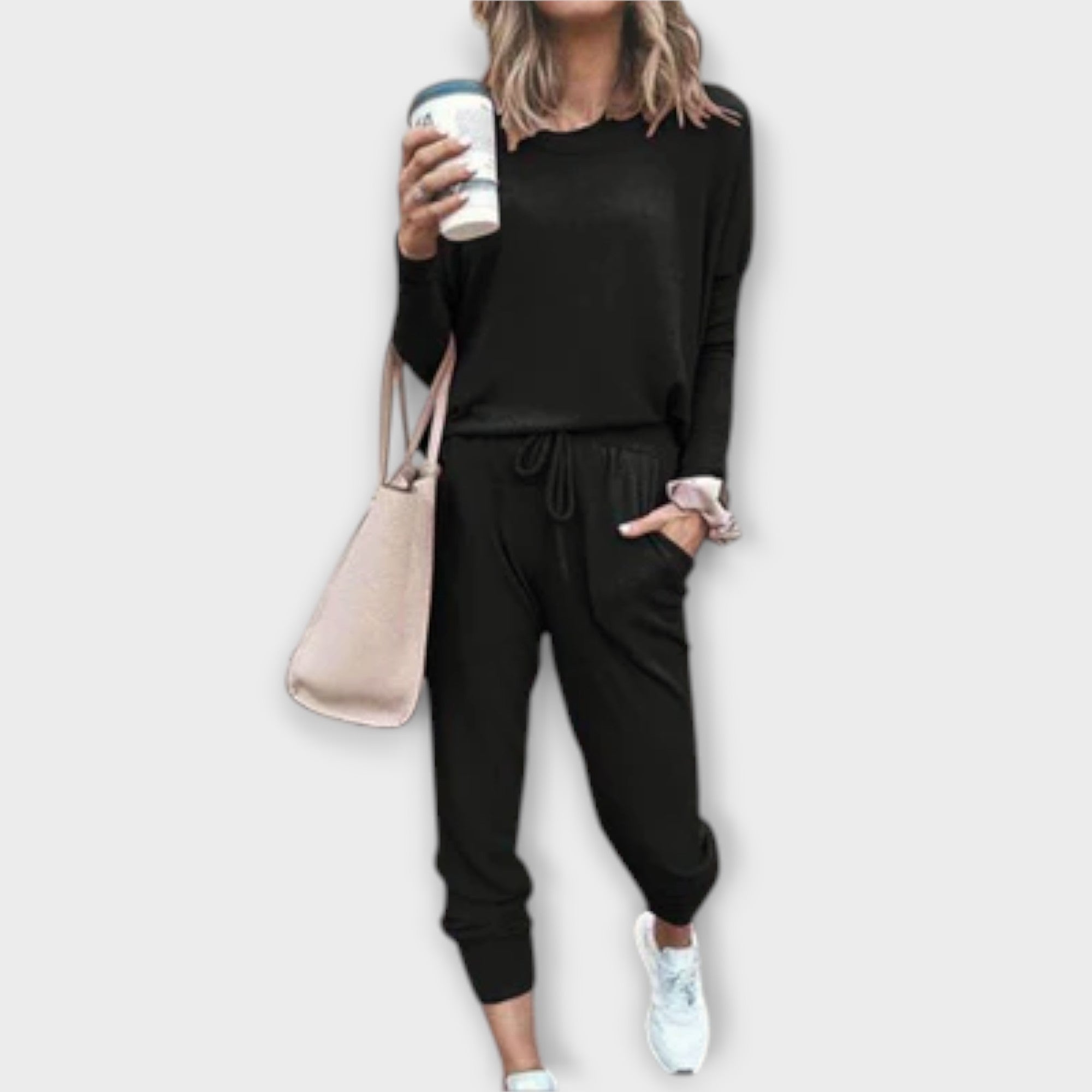 Women’s Tracksuit Set, Long Jumper and Joggers with Elasticated Waistband, Soft Durable Comfortable Fit