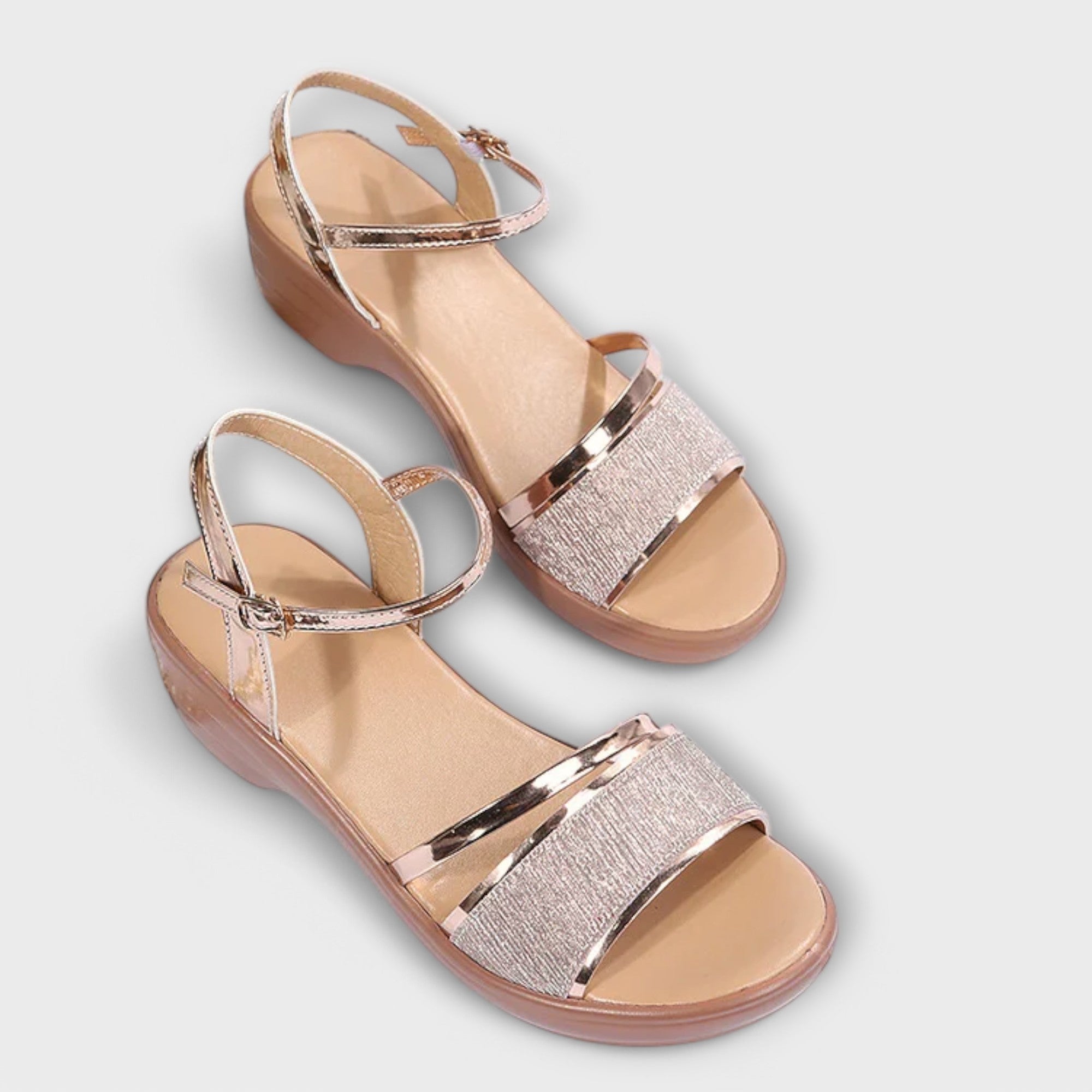 Women’s Sandals, Memory Foam Cushioned, Breathable Fabric, Slip-Resistant Sole, Durable Construction