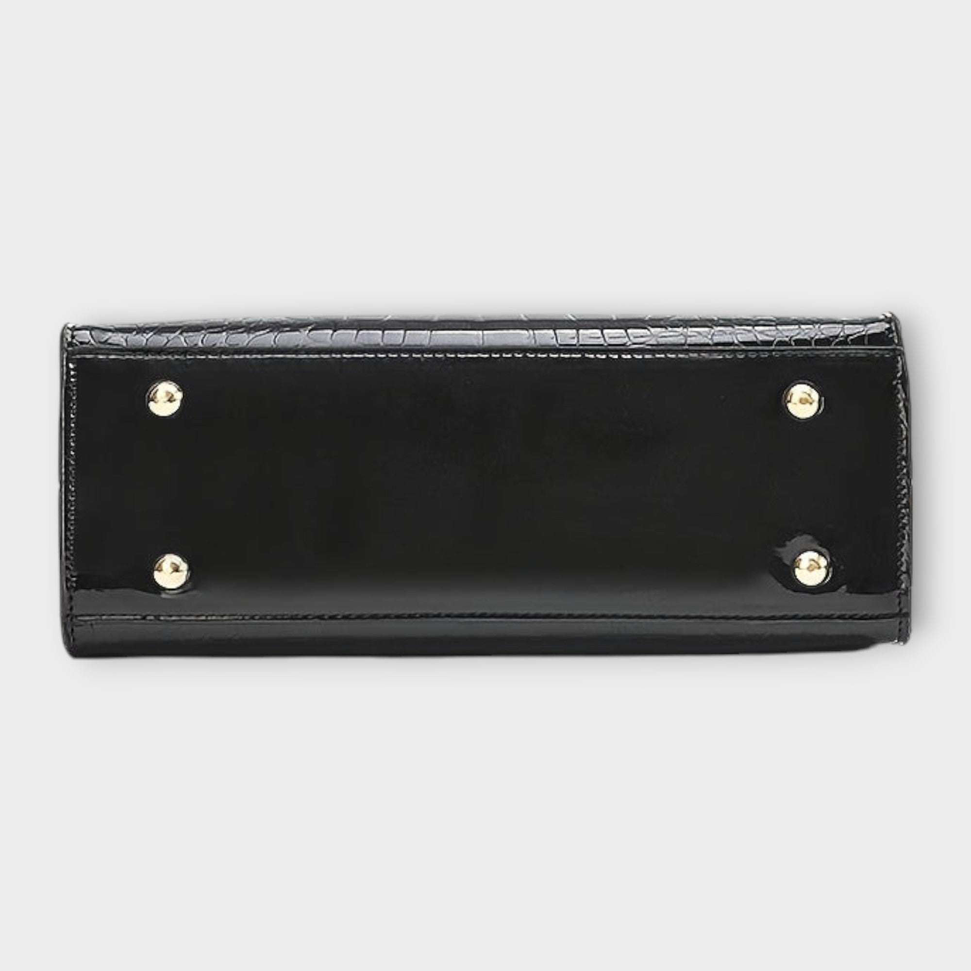 Women’s Handbag, Glossy Crocodile Pattern, Durable Eco-Friendly PU Material, Spacious Interior