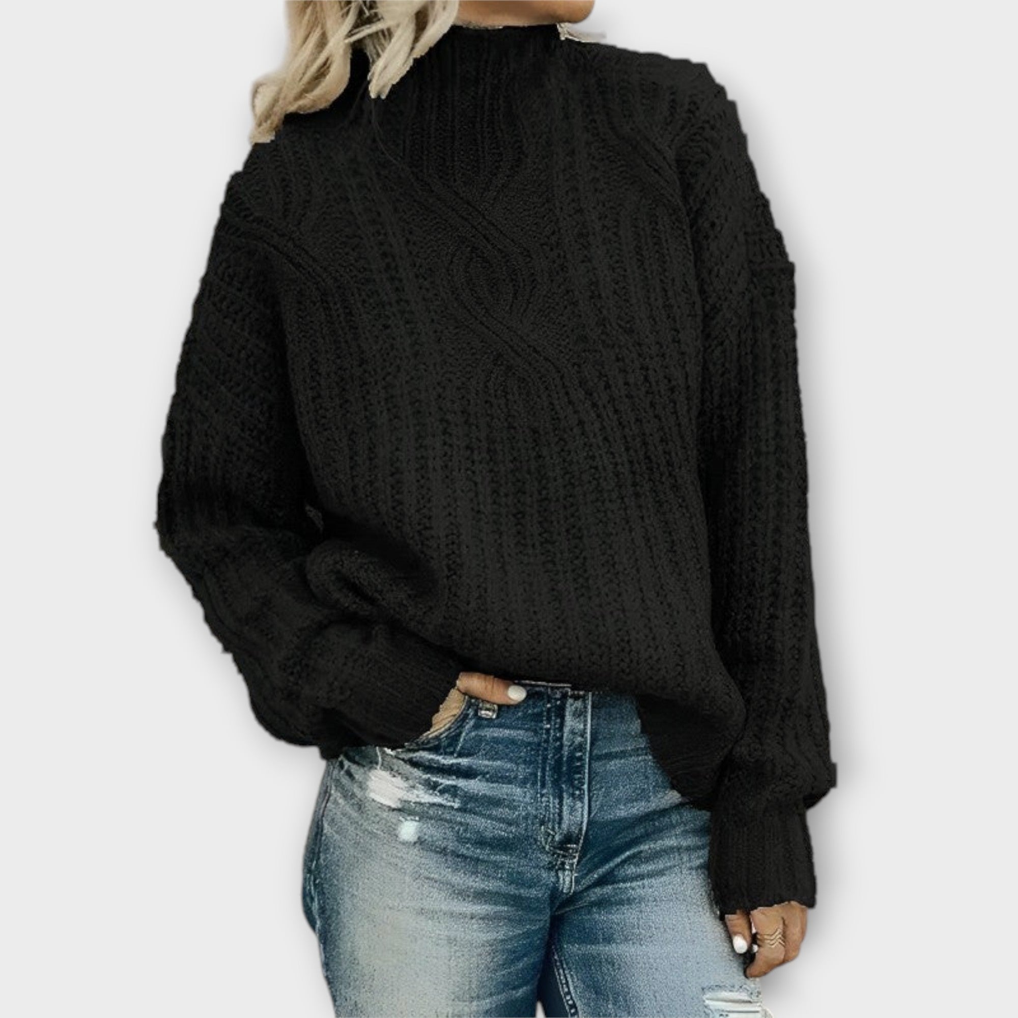 Women’s Soft Knit Jumper, Long Sleeve, Crew Neck, Relaxed Fit, Durable Comfortable Fabric