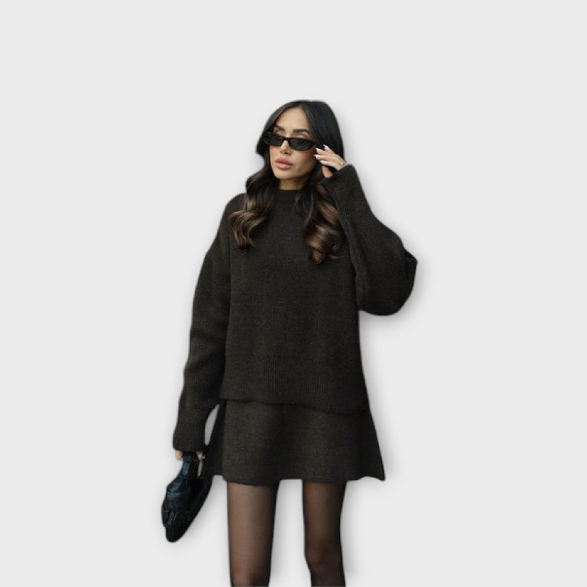 Women’s Knitwear Set, Coordinated Top and Trousers, Soft Breathable Fabric, Comfortable Fit