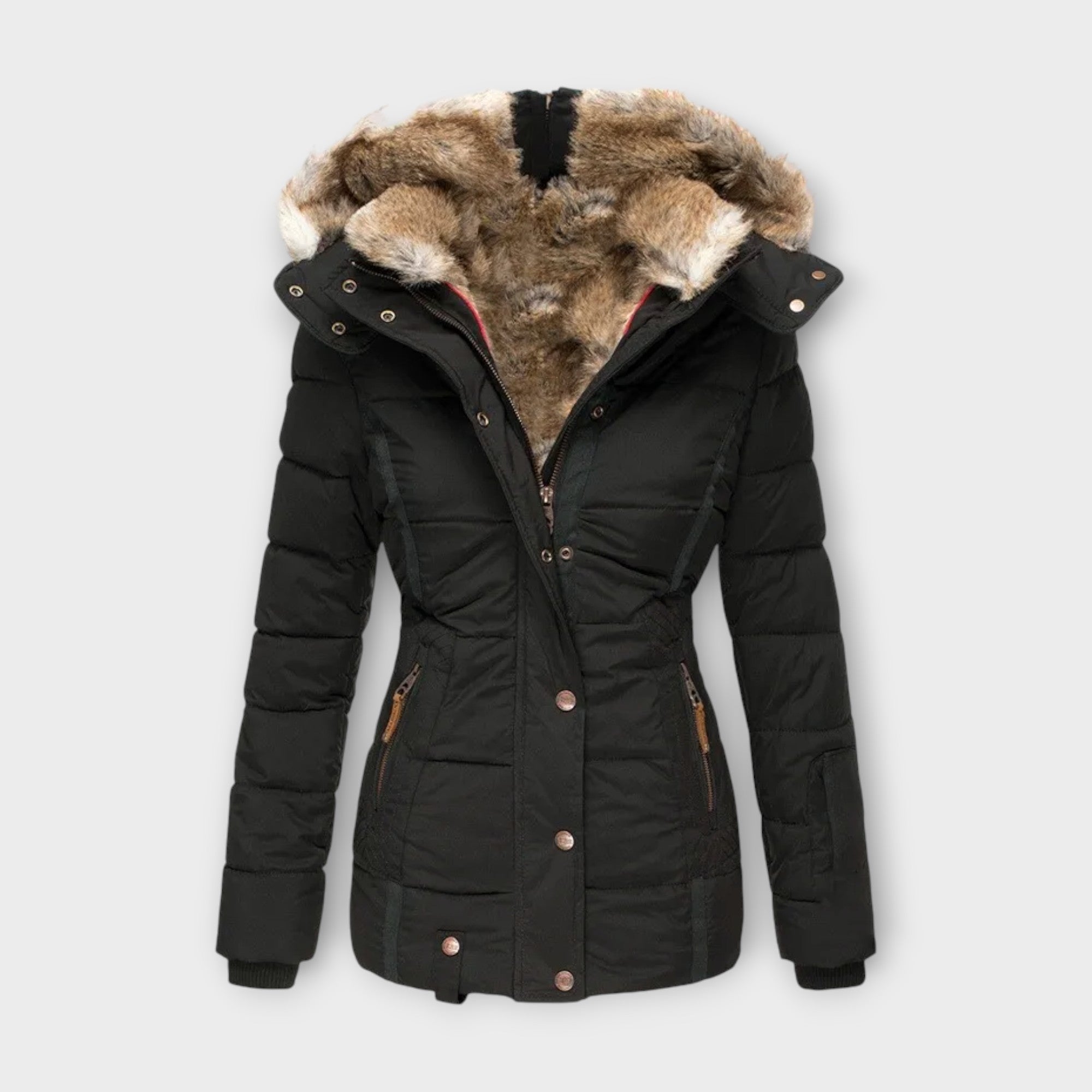 Women’s Fur-Lined Warm Jacket, Durable, Comfortable, Sophisticated Outerwear